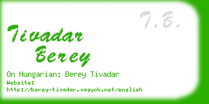 tivadar berey business card